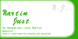 martin just business card